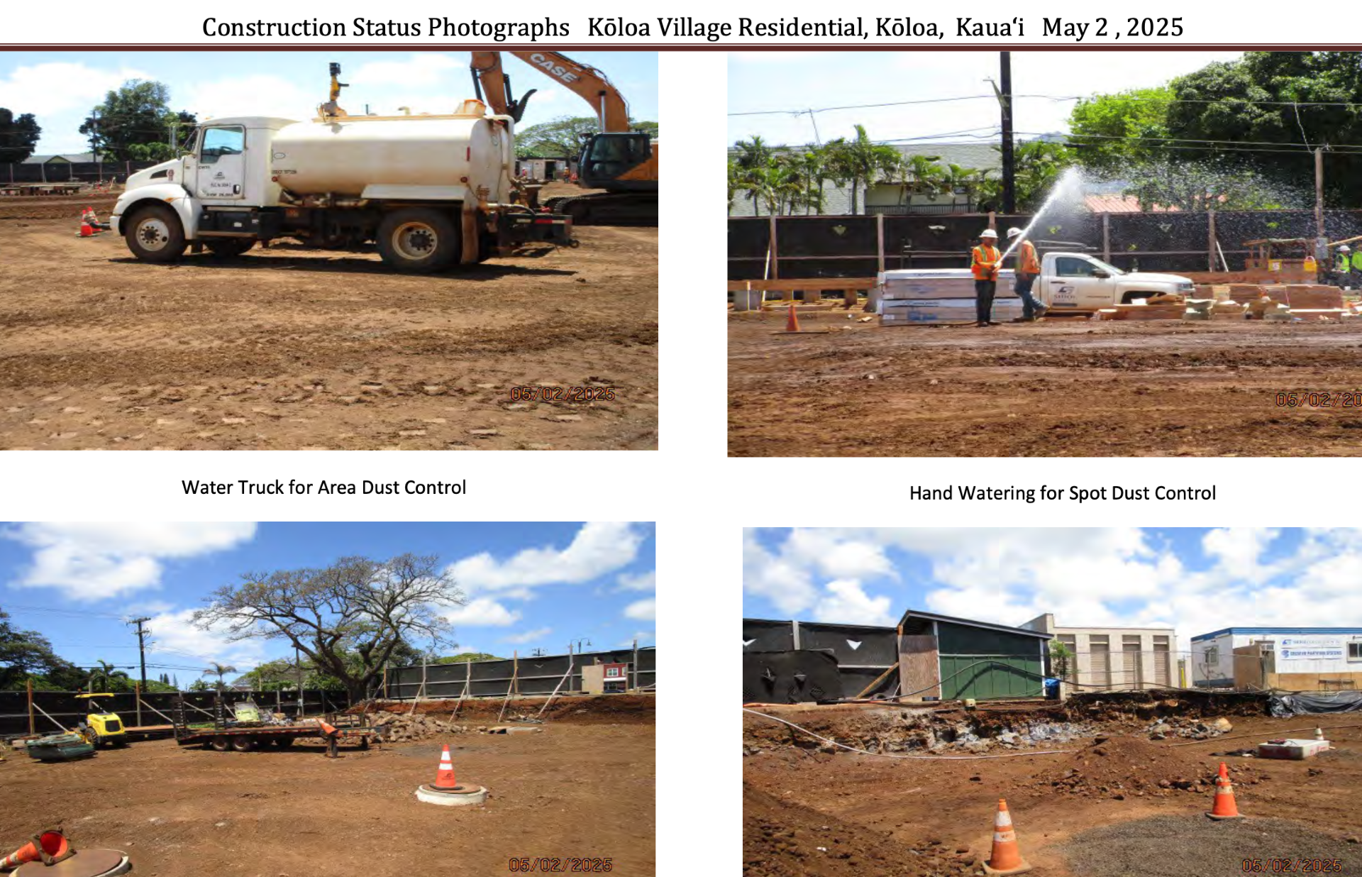 Dust Control and Environmental Measures