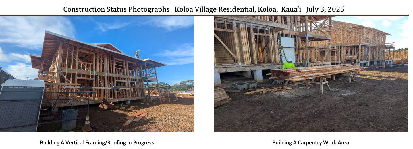Koloa Village Framing Construction Update
