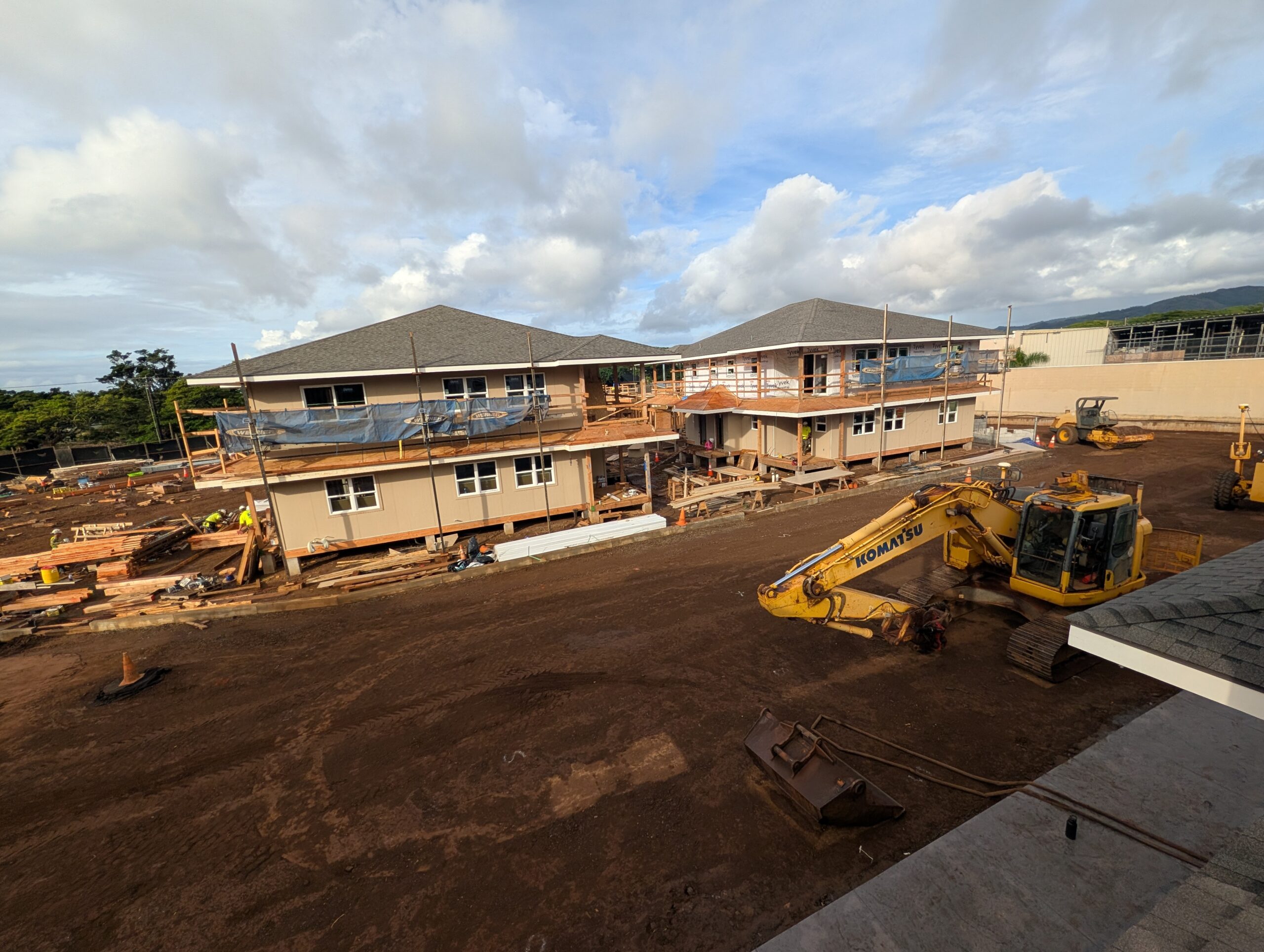 Roofing progress Kōloa Village