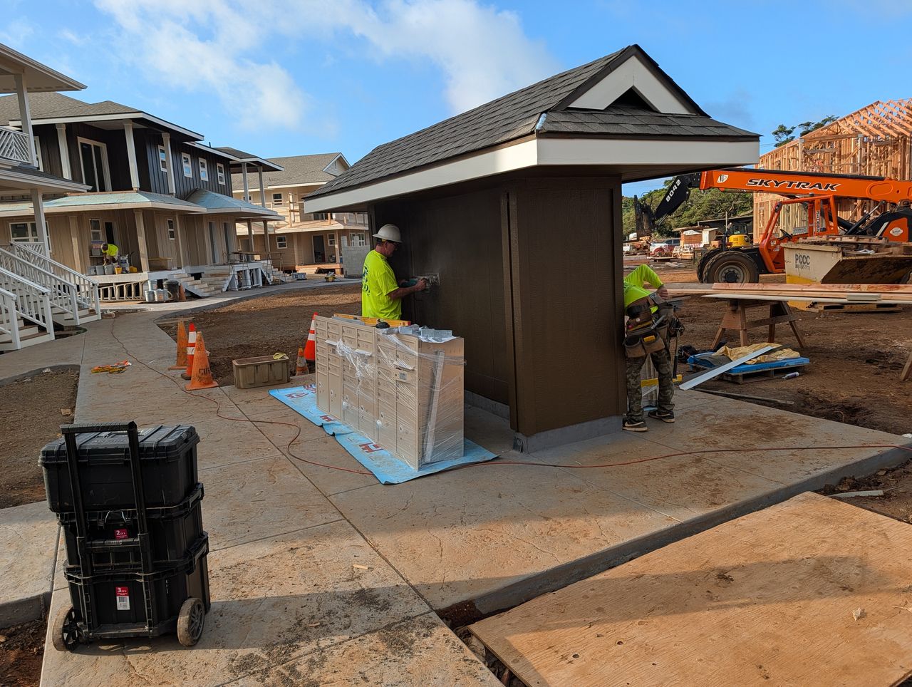 Exterior painting progress Kōloa Village