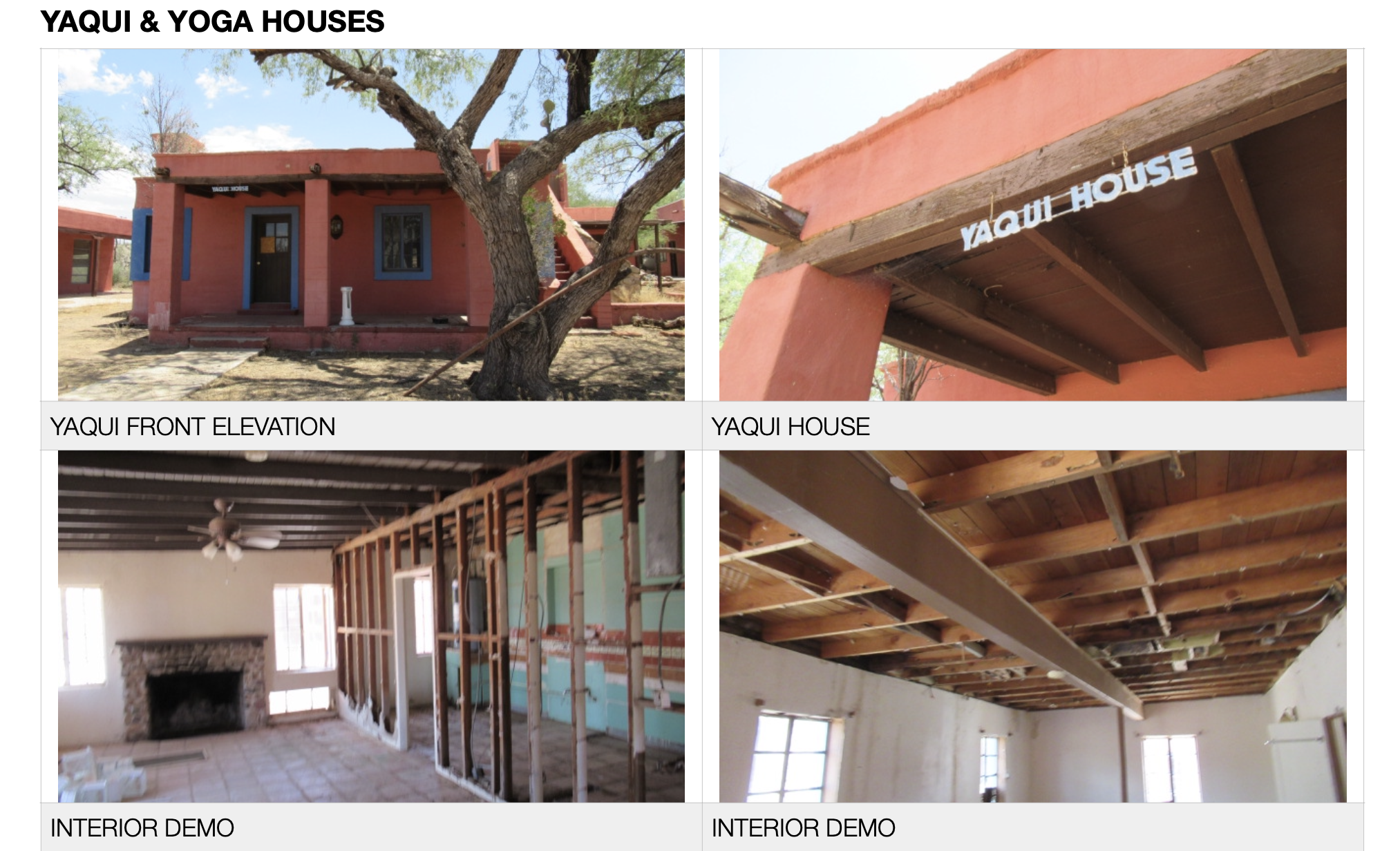 Foundation pad sites Casa DOA